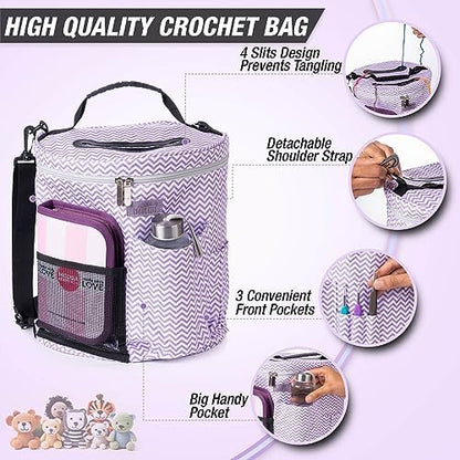 MODDA Crochet Kit for Beginners Adults and Teens - with Video Course - Make Amigurumi and Crocheting Kit Projects - Beginner Crochet Kit Includes 20 Colors Yarn, Hooks, Book, Patterns and Crochet Bag - Image 4