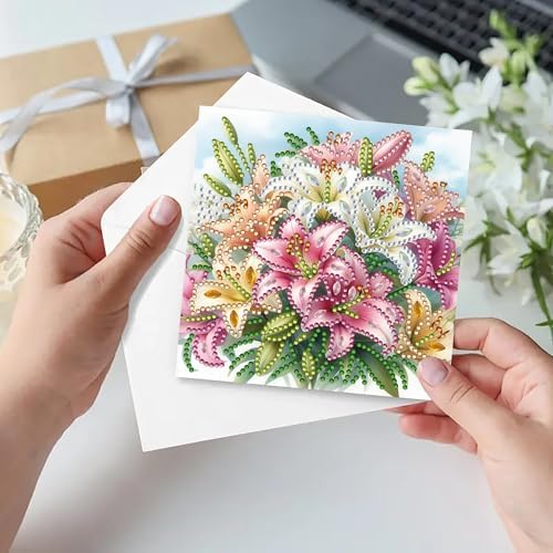 MaiYiYi 8 Pack 5D DIY Butterfly Diamond Painting Greeting Cards Art Kit - Image 6