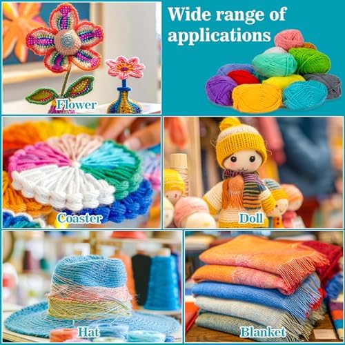 MAQIHAN 15x20g Acrylic Yarn for Crocheting - Soft Knitting Yarn for Crafts - Image 4