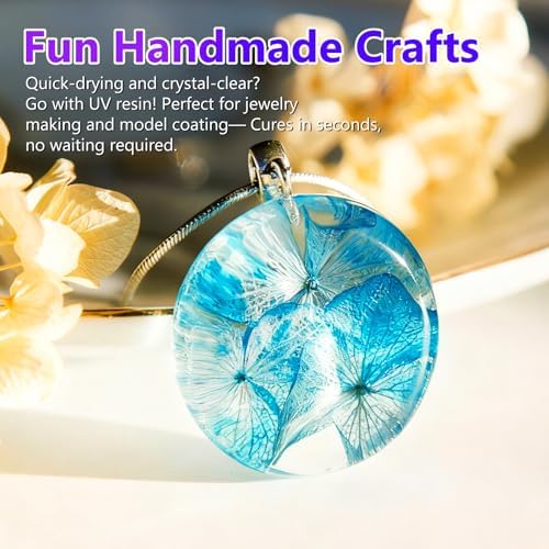 KISREL UV Resin Jewelry Making Kit,100g Crystal Clear UV Resin - Image 3