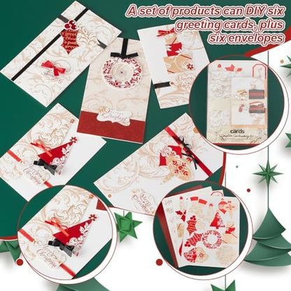 AHANDMAKER Handmade DIY Greeting Card Kits, Colorful DIY Envelope & Card Making Kits Make Your Own Card Crafts Paper Card Making for Birthday Invitation Holiday Christmas Thanksgiving - Image 4