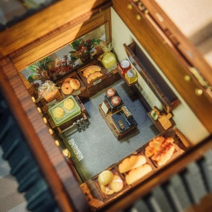 ANAVRIN Book Nook Ikseon-Dong Hanok Bakery Miniature House 3D Booknook for Adults, Teens and Book Lovers, Library Decor, Creative Gift for Family, Friends, and Elderly - Image 5