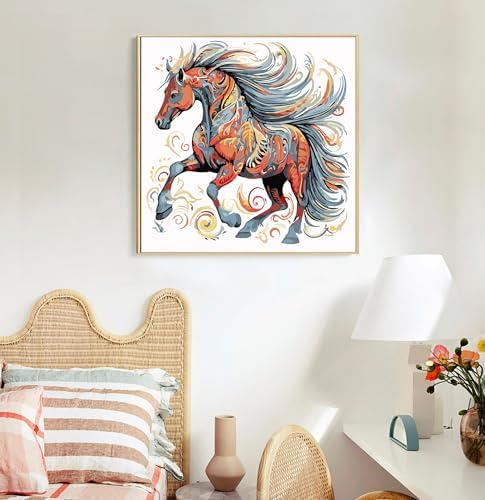 Offito Framed Paint by Numbers Kit for Adults Beginners, Horse - Image 2