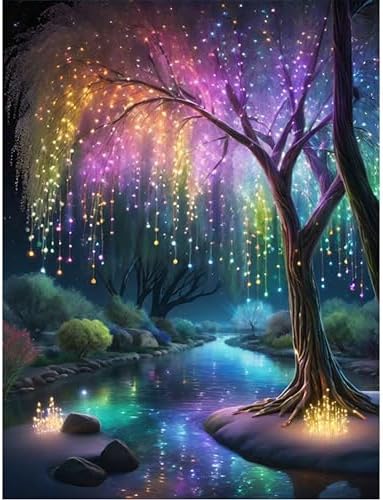 Yunruily Tree Paint by Number Kits for Adults-Paint by Numbers Kits for Adults,Tree of Life Paint by Number Kits on Canvas Perfect for Gifts Home Wall Decor(16x20inch) by VintageStyleWallDecoration