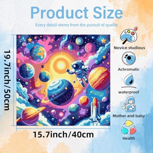 Aestalrcus Paint by Numbers Kit for Adults Space Paint by Numbers for Adult - Image 3