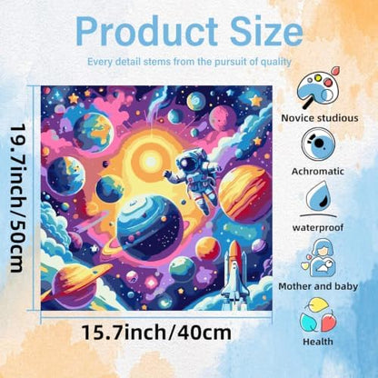 Aestalrcus Paint by Numbers Kit for Adults Space Paint by Numbers for Adult - Image 3