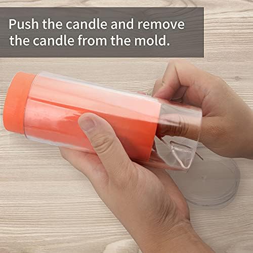 MILIVIXAY Cylinder Candle Mold Set-4PCS Pillar Candle Molds - Plastic Candle Molds for Candle Making-Candle Making Molds-120 Ft. of Wick 2 Wick Clips and 2 Wick Holders Included as a Gift. - Image 6