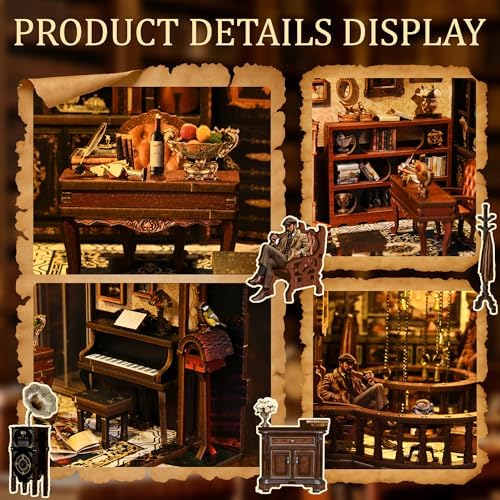 CRIOLPO Book Nook Kits for Adults - DIY Miniature House Kit with LED Lights - Image 5