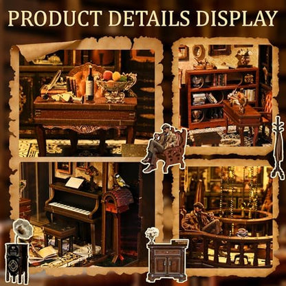 CRIOLPO Book Nook Kits for Adults - DIY Miniature House Kit with LED Lights - Image 5