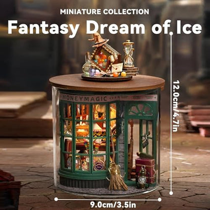 Flever Dollhouse Miniature DIY House Kit Creative Room Dream Bottle Series with Furniture for Romantic Valentine's Gift (Magical Shop) - Image 2