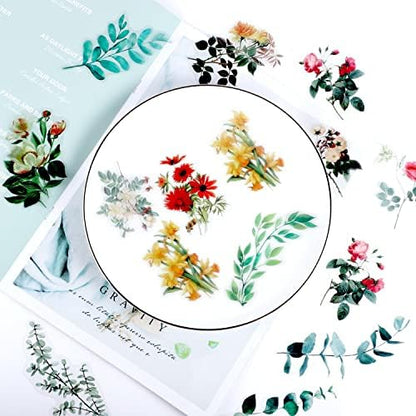 80 Vintage Flower Stickers for Scrapbooking, Self-Adhesive - Image 5