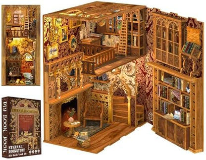 Cutefun Book Nook Kit Library - DIY Miniature Booknook Kit for Adults by Cutefun