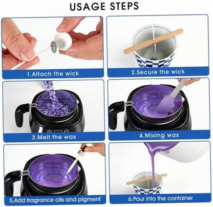 PithCogent Candle Making Kit for Beginners, 110v Melter - Image 5