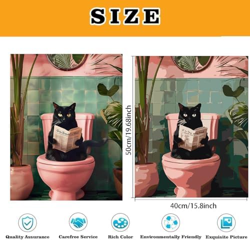 KICHANG Black Cat Paint by Numbers Kit for Adults Beginner (Without Frame) - Image 4