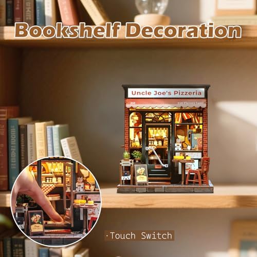 Fsolis Book Nook Kit, DIY Miniature House - Uncle Joe's Pizzeria - Image 5