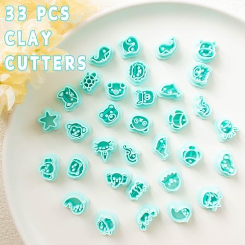 Tainsky Animal Clay Cutters for Polymer Clay Jewelry, 33 Shapes Earring Studs Cutters for Polymer Clay Making - Image 2
