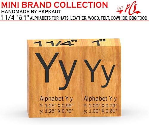 4Pcs Letters Branding Iron for Wood, Leather Branding Stamp (Y y) - Image 2