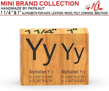 4Pcs Letters Branding Iron for Wood, Leather Branding Stamp (Y y) - Image 2