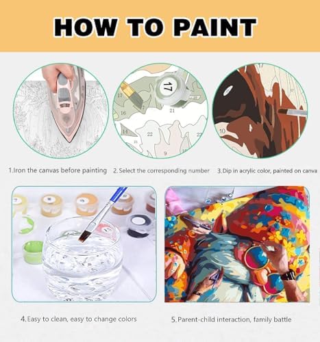 Meothan Paint by Numbers Kit for Adults Beginner 16X16 inch (Without Frame) - Image 6