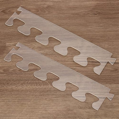 INFUNLY 2pcs Dovetail Stitch Router Template 3.54"×15.75" DIY Acrylic Router Template Pitch Dovetail Router Tray Clear Cutting Board Stencils Angled Curvy Stencils Guide Tools for Woodworking by INFUNLY