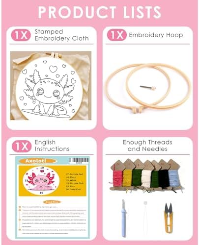 Punch Needle Kit for Beginners Adults-Cute Axolotl,with Video Tutorial - Image 4