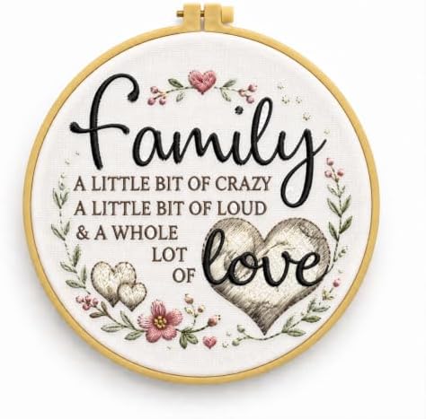 niurenmaoyi Family Embroidery Kit for Beginners,Sewing Kit for Adults by Unknown
