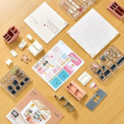 Bubble Tea Shop DIY Miniature House Kit with Roof & LED Light, Stackable & Connectable Dollhouse Kit with Dustproof Doors, Creative DIY Crafts Building Toy Gift for Adults Teens - Image 6