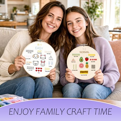 wtisan Embroidery Kit for Beginners, 4 Stages to Learn Cross Stitch Kits - Image 6