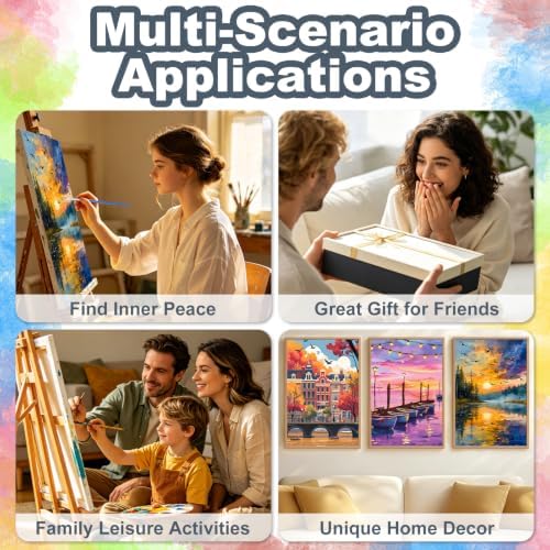 Landscape Framed Paint by Numbers Kit for Adults Beginner 8x12 inch - Image 7