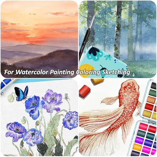 Caliart 100 Colors Watercolor Paint Set, Portable Art Supplies Palette Kit - Image 3