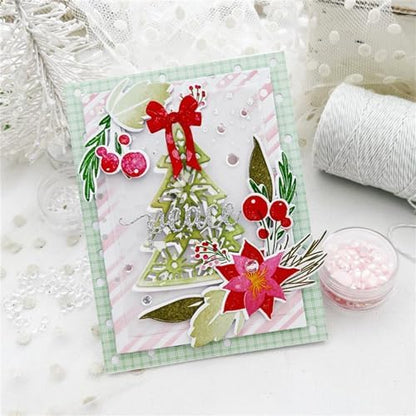 Scrapbooking Die-Cuts, Christmas Metal Cutting Dies for Card Making, Paper Craft Punch Template, Background Embossing Stencils, DIY Album Décor (Christmas Tree-14.3x9.1cm) - Image 4