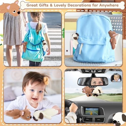Crochet Kit for Beginners- Teacher Appreciation Gifts, 2 PCS Pug and French Bulldog Crochet Kits for Adults, Sleeping Dog Crochet Kit with Step-by-Step Video Tutorials Instructions DIY Knitting Kit - Image 5