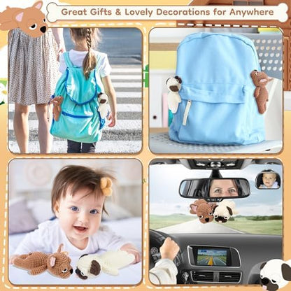 Crochet Kit for Beginners- Teacher Appreciation Gifts, 2 PCS Pug and French Bulldog Crochet Kits for Adults, Sleeping Dog Crochet Kit with Step-by-Step Video Tutorials Instructions DIY Knitting Kit - Image 5