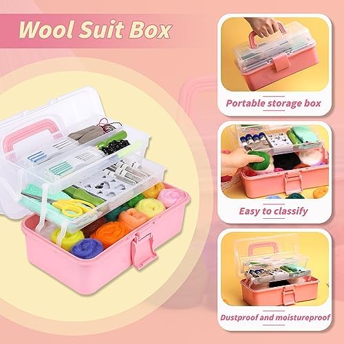 JUPEAN 221 Pcs Needle Felting Kits for Beginners Adults Wool Felting Kit - Image 4