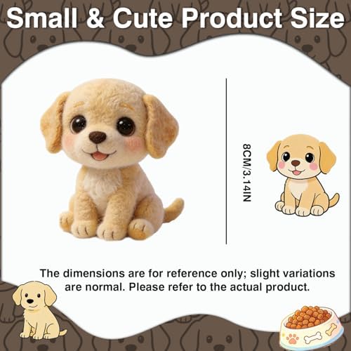 DIY Needle Felting Kit Cute Labrador Puppy – Needle Felting Starter Kit with Fiber Roving, Needles, Felting Pad & Instructions | Felted Animal Dog Kit for Beginners Adults | DIY Craft Gift - Image 2