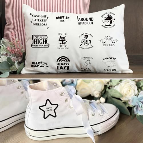 40pcs Stencils for Crafts Reusable, Funny Sarcastic Wood Burning Stencils - Image 7