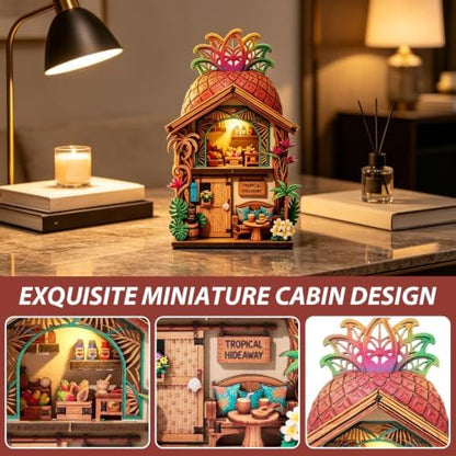 Book Nook Kit DIY Miniature House 3D Wooden Puzzle Bookshelf Decor - Image 4