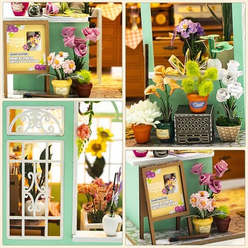 DIY Miniature House Kit, Mini House Building kit for Adults, Flower Garden - Image 3