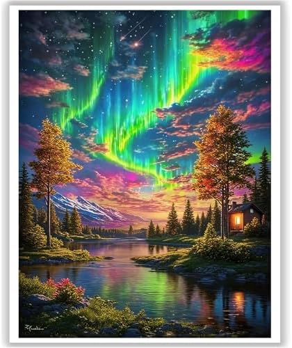 HITO Landscape Paint by Numbers Kit for Adults, Adult Paint by Number Kits by HITO