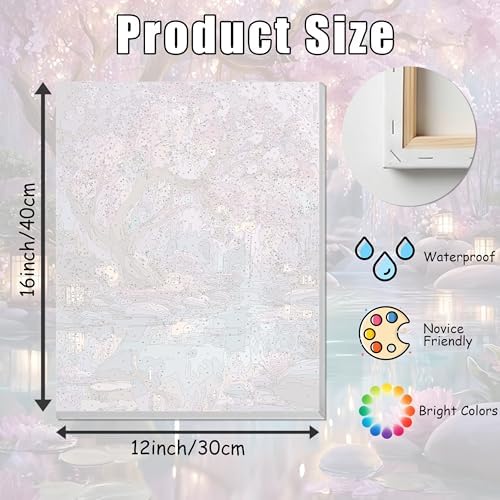 Tree of Life Paint by Number Adult with Frame Wooden Easel,Adult Paint by Numbers Tree of Life,Paint by Numbers Kit for Adults,DIY Acrylic Paint by Numbers for Adults Home Wall Decor 12x16inch - Image 6