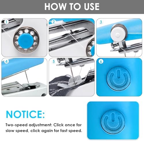 Handheld Sewing Machine,Hand Sewing Machine Portable Kits,Mini Sewing for Beginners and Adults,Easy to Use Suitable for Clothes,Holiday Decoration Production,DIY,Family Travel - Image 7