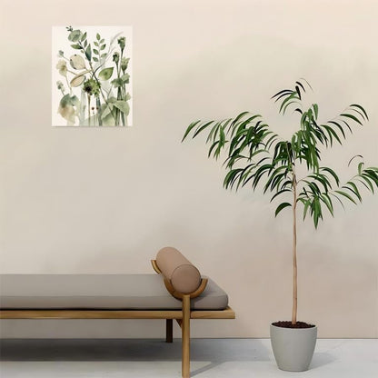 Botanical Paint By Numbers Kit For Adults - Diy Green Botanical Mix Painting On Canvas 16X20 In, Acrylic Paint Set, Suitable For Beginners, Bedroom Decor Art For Home Decoration Or Gifts, Unframed - Image 4