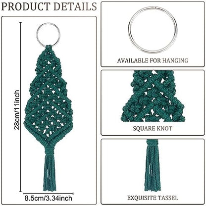 FREEBLOSS 4 Set Macrame Christmas Tree Kit With 4 Colors Cotton Cords, DIY Kit With Instruction, Ornaments for Christmas Tree Decor for Adults (DK-FB0005-24-US35) - Image 6