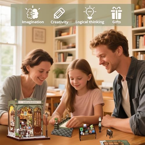 Cutefun Book Nook Kit - DIY Miniature Dollhouse Kit for Adults and Teens - Image 6