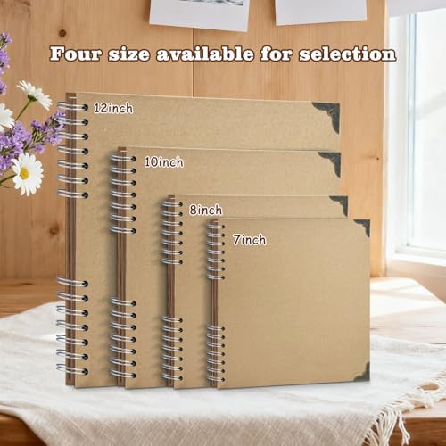 Scrapbook Album 12x12 Inch - Hardcover Kraft Paper Photo Album with 80 Pages, Memory Book for Wedding, Anniversary, Family, Christmas, Baby Shower, Ideal for Preserving Precious Moments - Image 6