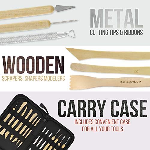 U.S. Art Supply Pottery & Clay Tools Set (14-Piece) - Image 3