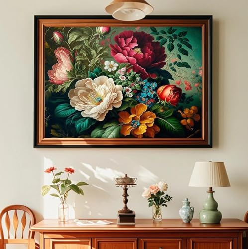 JATOK 3 Pack Paint by Numbers Kit for Adults, Blooming Flowers, 16 x 20 in - Image 6