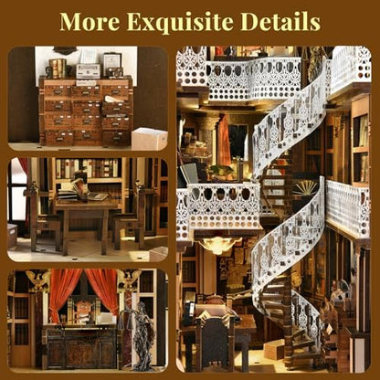 CCCDF Law Library Book Nook Kit, DIY 3D Wooden Puzzle for Adults - Image 3