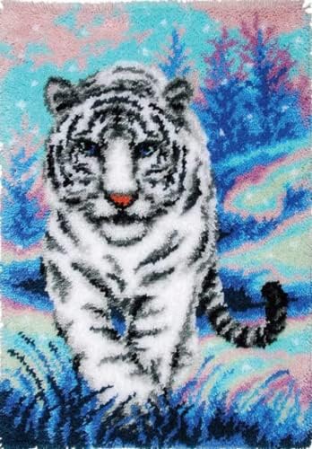 YOOTOM Tiger Latch Hook Rug Kits for Adult,Crochet Wall Hanging Tapestry by YOOTOM