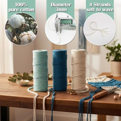 Ewparts Art Craft Macrame Kits for Adult Beginner with Instruction Book - Image 4